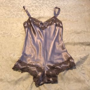 Victoria’s Secret mauve satin teddy romper